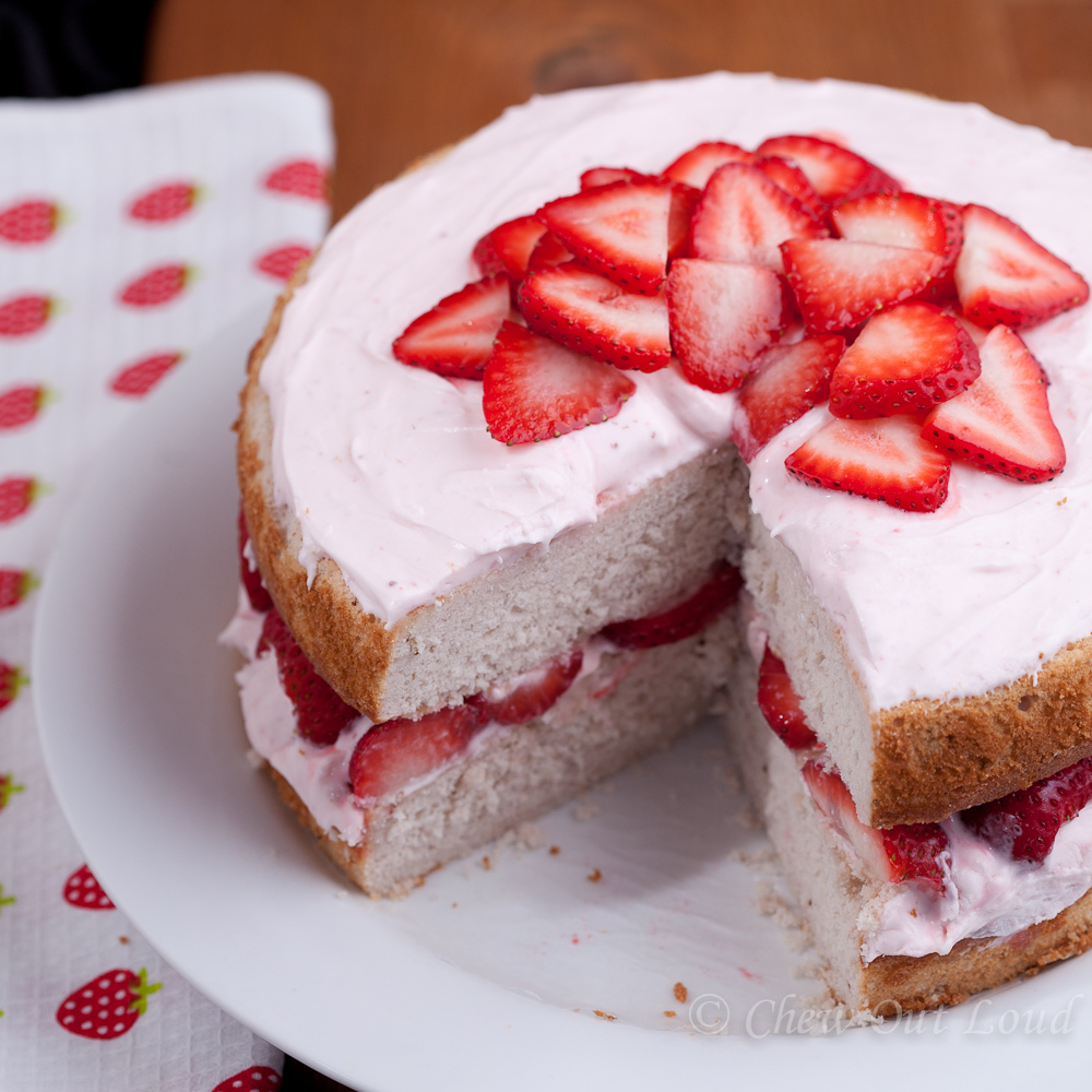 Fresh Strawberry Cake with Cream Cheese Frosting - Chew Out Loud